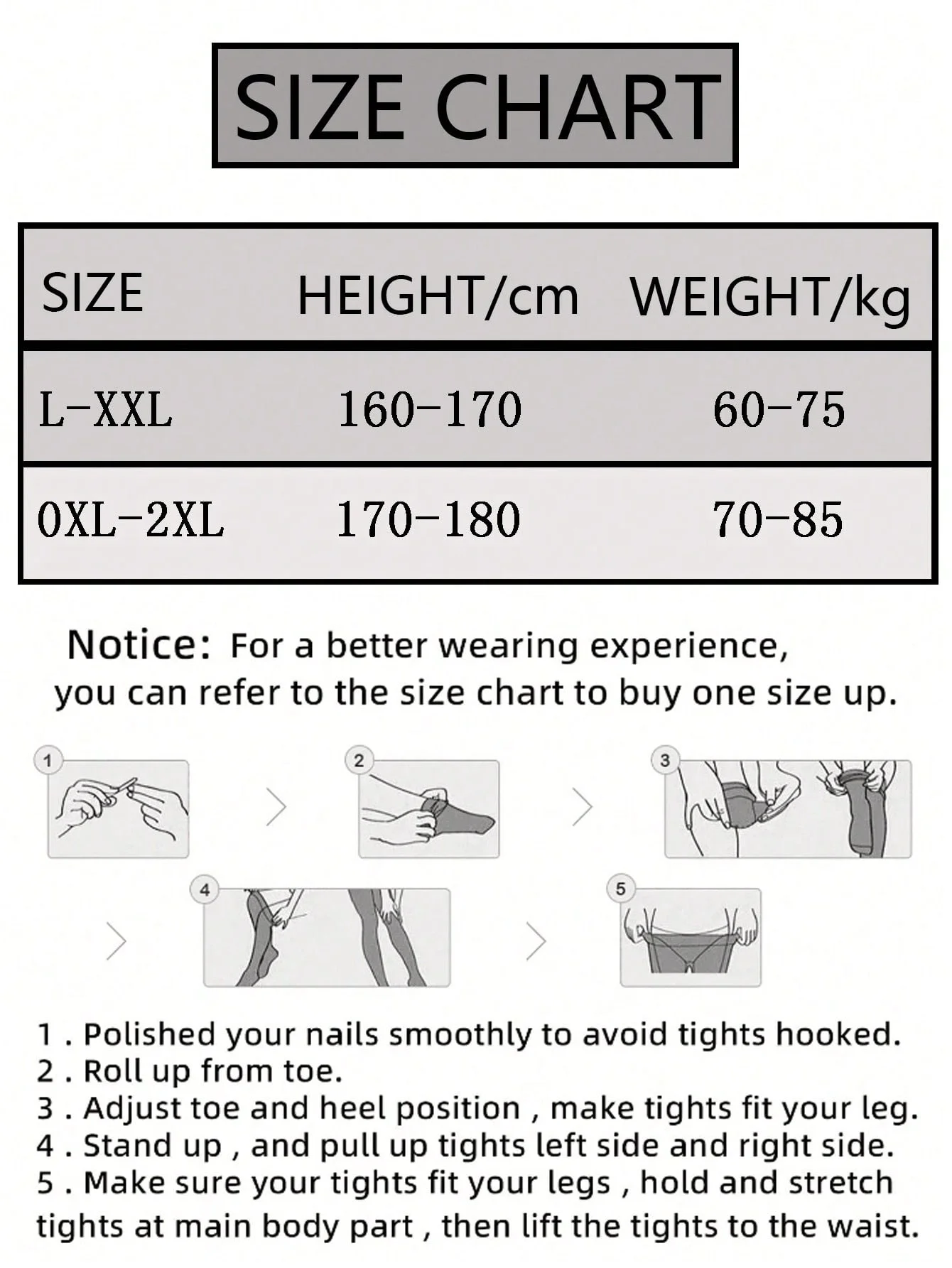 Ein Paar schwarze Damen-Imitat-Oberschenkelsocken in Übergröße, hochmodisch, sexy, hauteng, Strumpfhose. – Detail 1