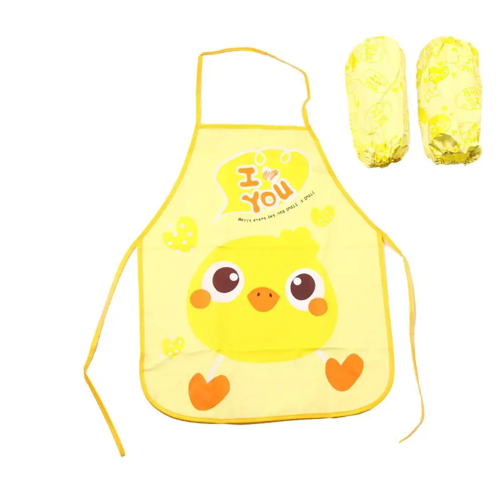 Cute Cartoon Children's Apron High Quality Waterproof Material For Kids Adventures To Make Learning Fun Mess Free