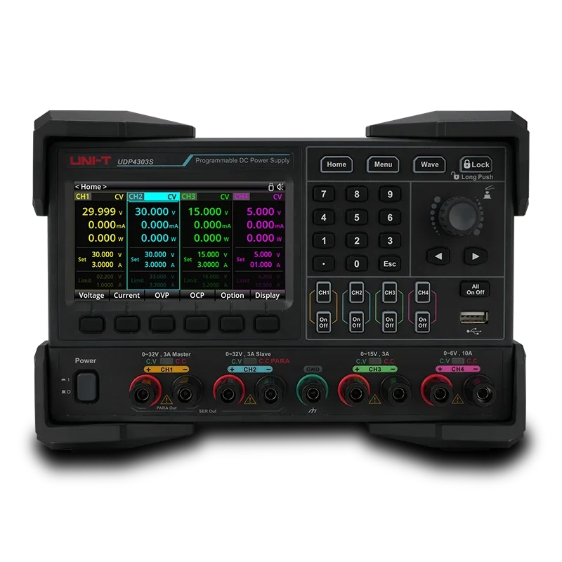 u ni-t UDP4303S 4 CHANNELS 32V 3A Programmable Linear DC Power Supply 15V 3A 6V 10A Waveform Analysis RS-232 USB LAN