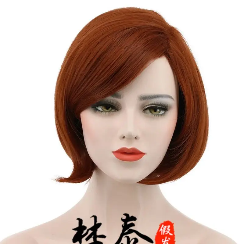 Iniemamocni Helen Parr Elastigirl peruka z krótkim bobem peruki do cosplay dla kobiet + czapka z peruką