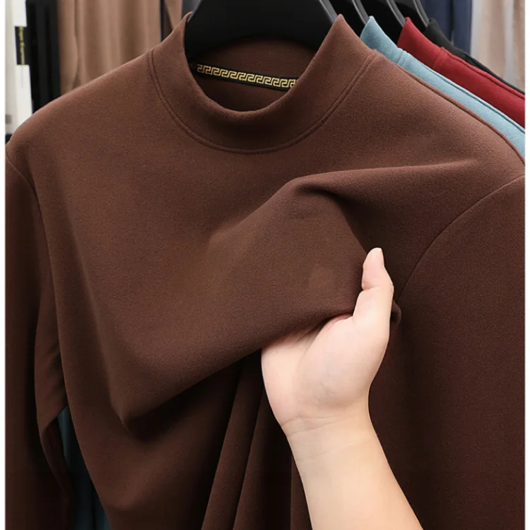 

Модный городской повседневный свитер Slim Fit для мужчин среднего возраста, теплый, с длинным рукавом, из трикотажа