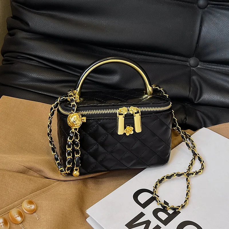 

2025 New Minimalist Small Square Bag for Women, Genuine Leather Multi-way Chain Strap Shoulder Crossbody Purse, Women Handbags