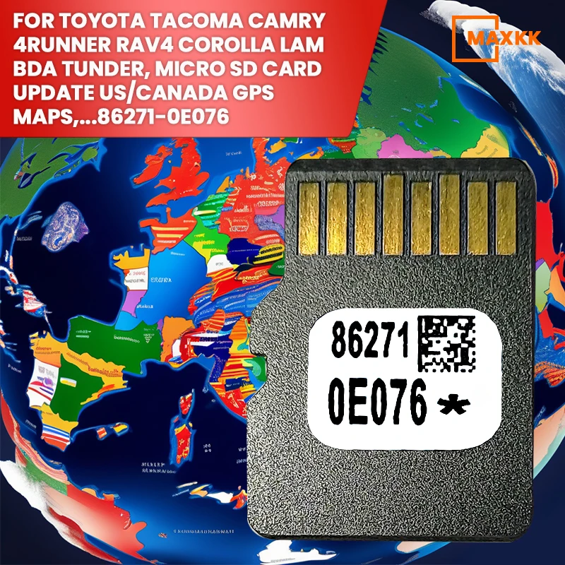 86271 0E076 Latest 2024 Navigation SD Card Compatible with Toyota.USA/CAN Navigation SD Card GPS 2024 Map Update Replacement