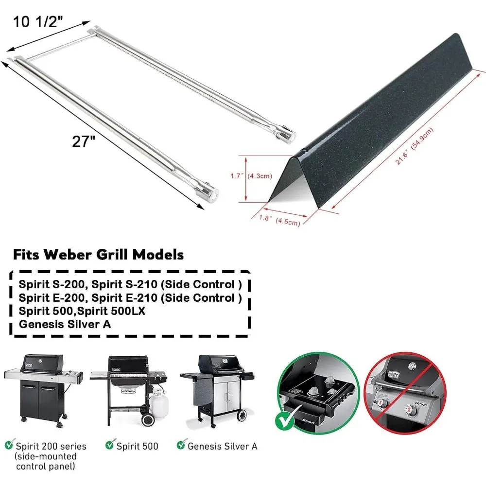 

NEW - 7507 Grill Replacement Part Kit for Weber Genesis Silver A, Spirit 200 Series, Spirit 500, Spirit E-210,