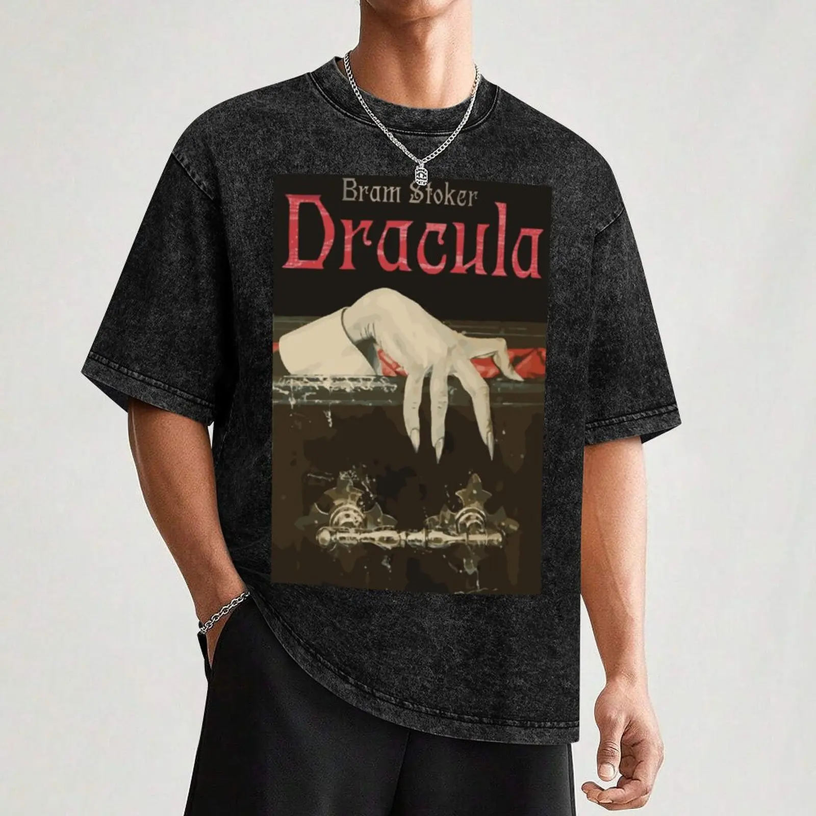 Dracula T-Shirt Basic Solid Tee for Daily Use