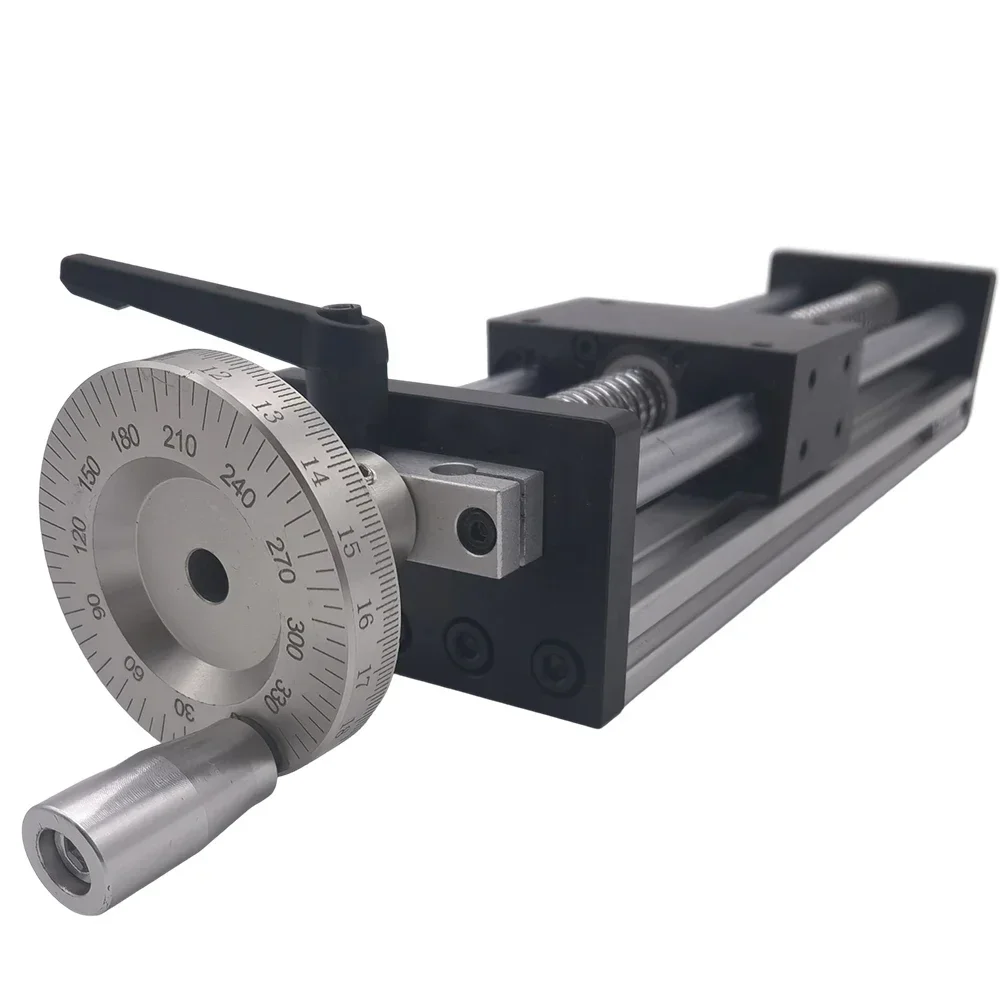 Workbench Linear Guide Manual Sliding Table 50~500MM Stroke Ballscrew SFU1204/1605/1610 Handwheel Linear Stage CNC Table Saw