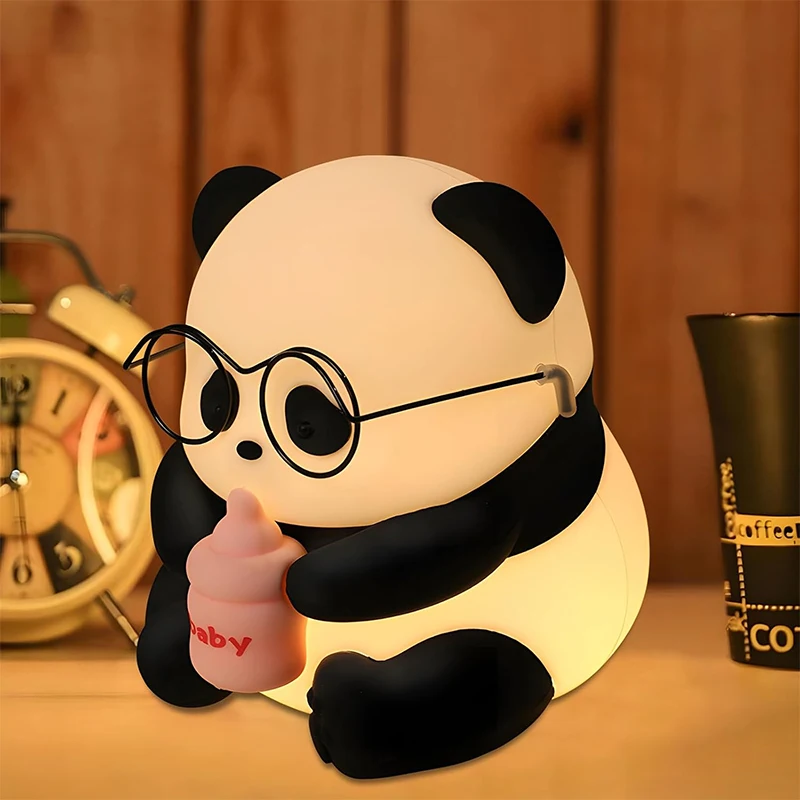 

Cute Panda Night Light, LED Novelty Animal Lamp, 3 Level Dimmable Nursery Nightlight Gift for Breastfeeding Toddler Baby Kids