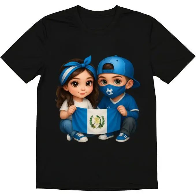 

Fashion Designer Tshirt - Cotton Graphic Tees with Guatemala Pride Kids - Cute Flag Tee,Crewneck,Casual,Men's Gifts Top Streetw
