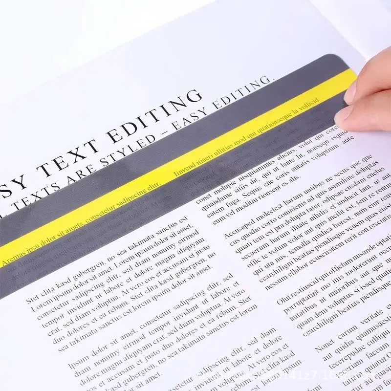 E9 8Pcs Reading Strips Guided Highlight Colored Overlays Bookmark Plastic Tool Guided Help Reading Dyslexia aid PET Bookmark