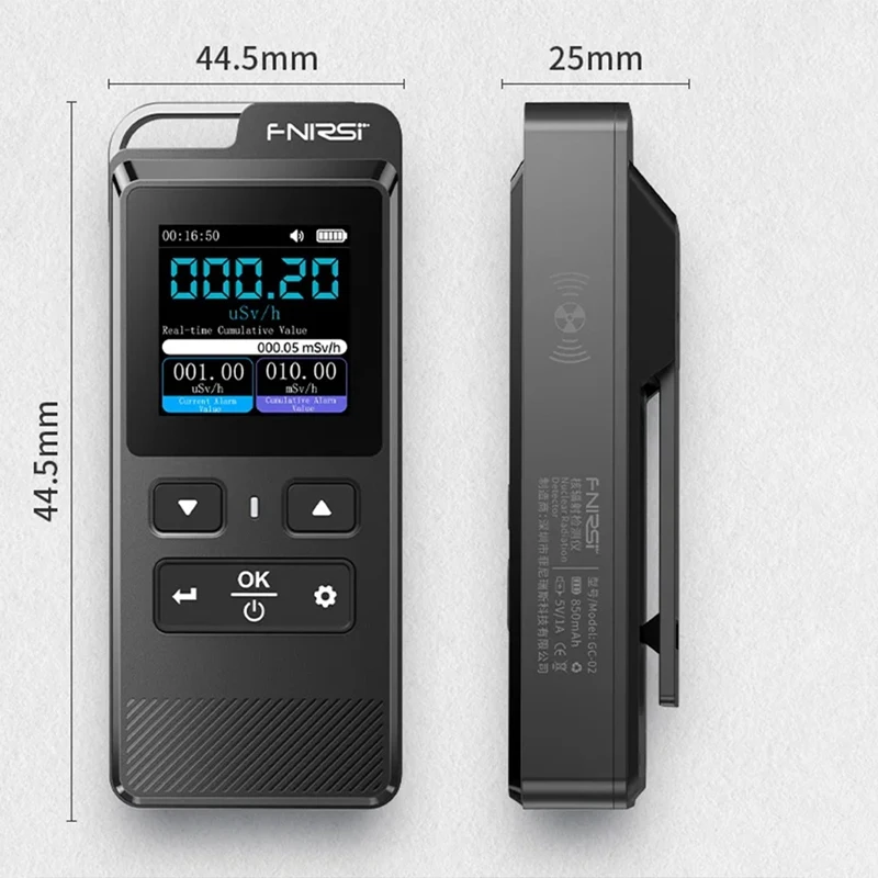 New-FNIRSI GC-02 Geiger Counter Nuclear Radiation Detector Personal Dosimeter X-Ray Laboratory Radioactivity Tester Detector