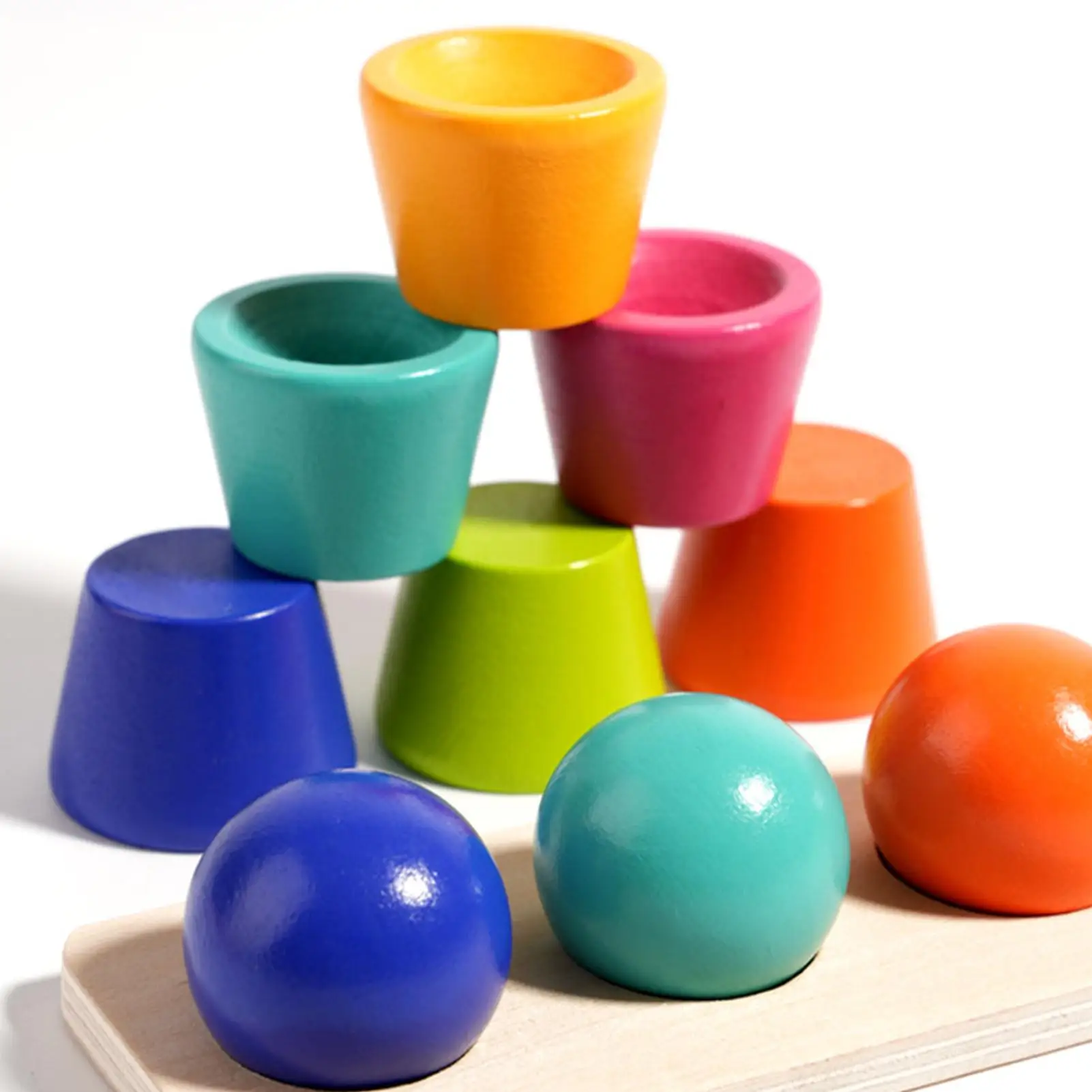 Jouets de tri des couleurs, tasse et balle, jeu éducatif, Clip de perles, ensemble de tri de moteur fin pour garçons et filles âgés de 3 ans, pépinière préscolaire à domicile