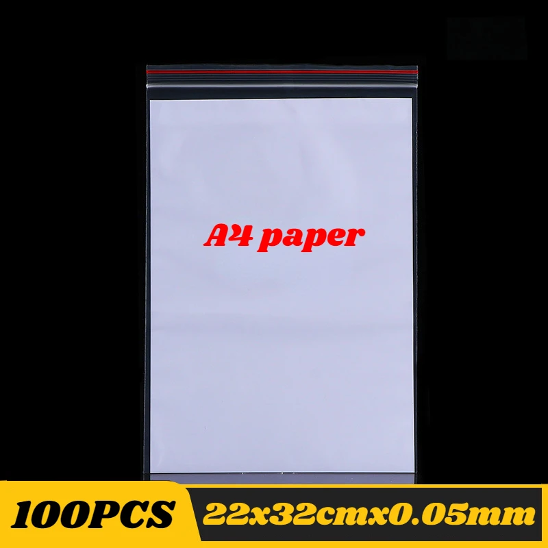 100 STKS PE Ritssluitingszak Transparante Plastic Zakken Sieraden Zip Ritssluiting Hersluitbare Poly Doorzichtige Verpakking Zakken Verschillende Grootte