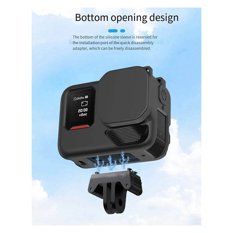 For Insta360 Ace Pro 2 Silicone Case Protective Cover Anti-Fall And Anti-Lost Rope Sports Camera Accessories-A38R