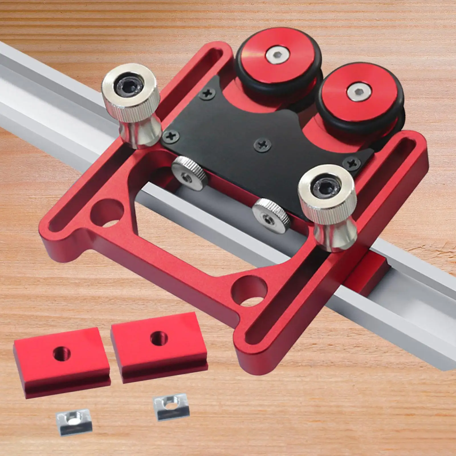 Double Wheel Bearing Stock Roller, Table Saw Jig Guide, Table Saw Feeding Guide Roller