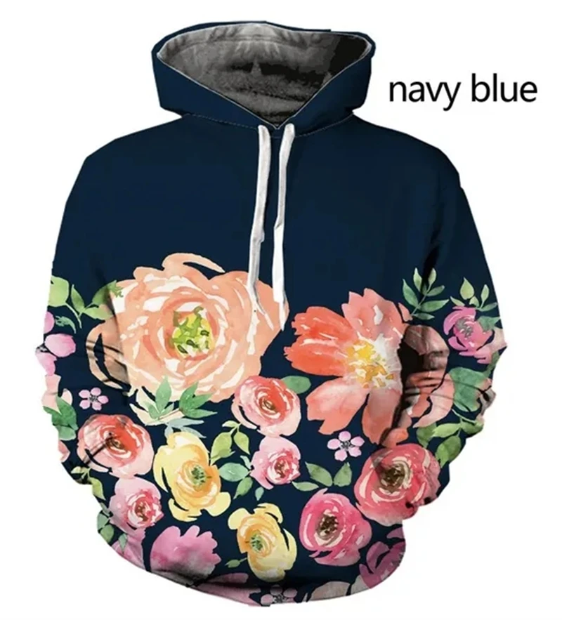 Colorful Fashion Flowers MenWomen's Hoodies Sweatshirt 3D Print Women Casual Couples Hooded Sweatshirts Female Women Clothing