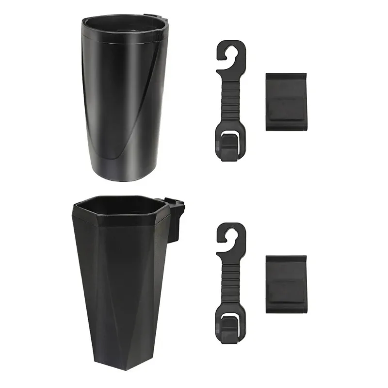 

Car Trash Can with Hook ABS Storage Case Leakproof Waterproof Garbage Can, Multipurpose Trash Bin for Car