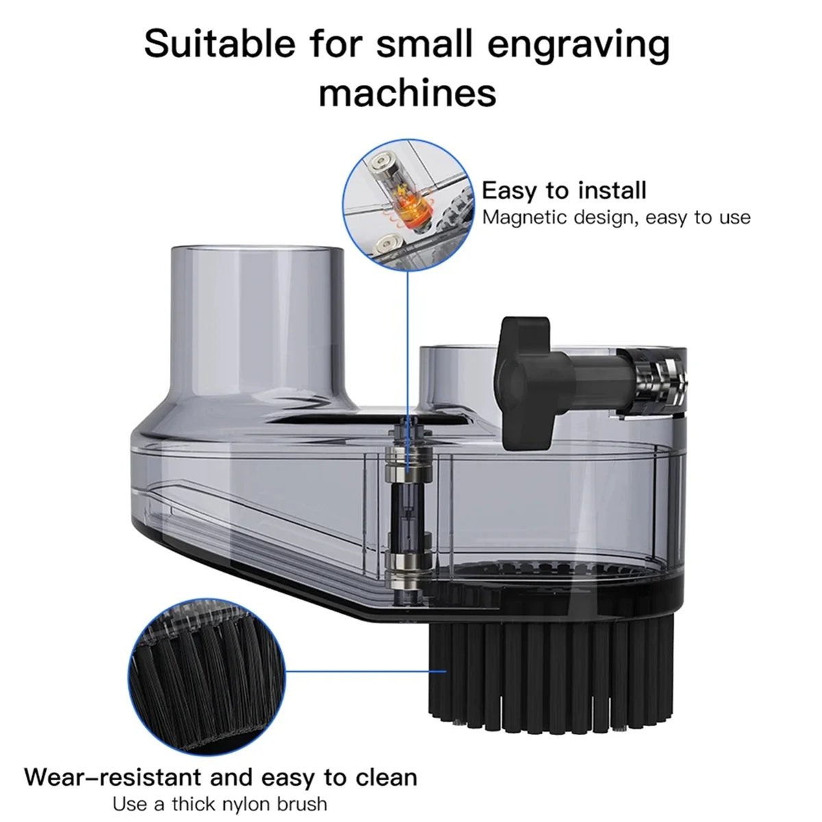 AT16 CNC Dust Cover Cleaner 45mm Dust Brush Cover for 3018 Series CNC Router/CNC Machines Spindle Motor Woodworking Tool view 3