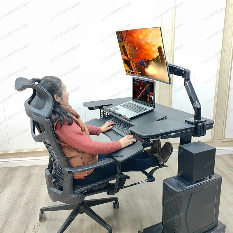 Desktop E-sports Table, Cabin, First-class Space Capsule, Suspension Bracket, Computer Table, Mobile Lifting Bracket, Lazy Table