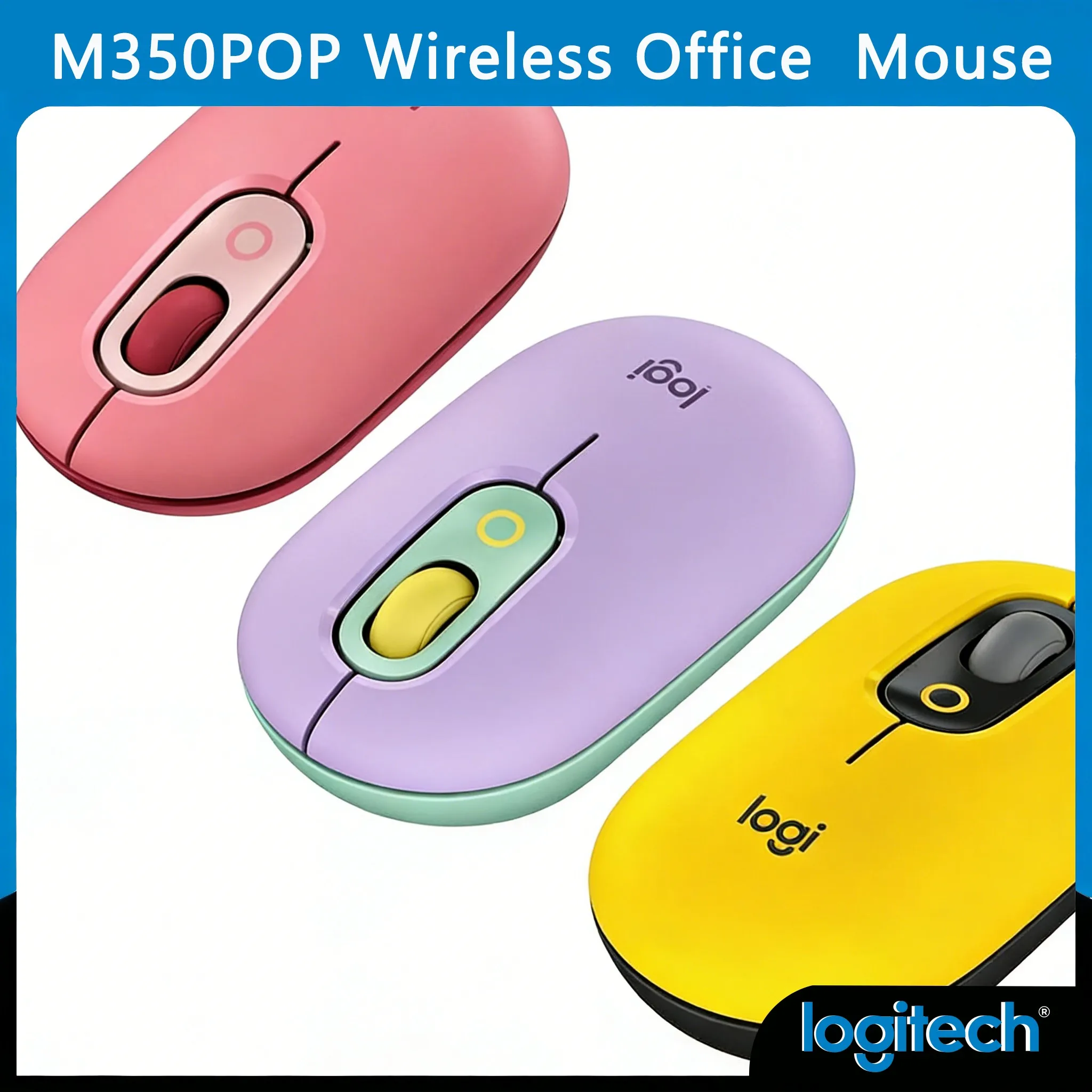 

Мышь Logitech M350 Pebble/M350 POP с наноприемником 2,4 ГГц, для левой и правой руки, гарантия 18 месяцев