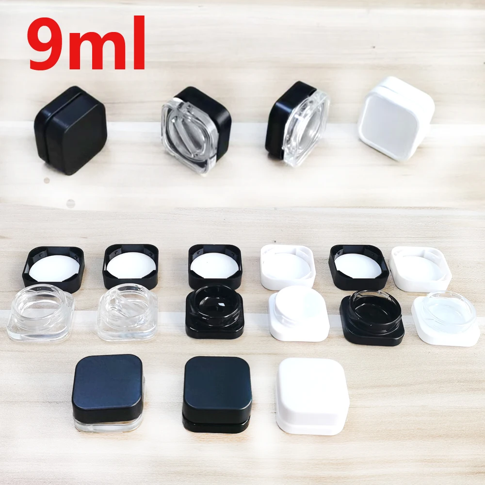 10pcs Glass Jars With Security Lock Cosmetic Cream Container Makeup Jar Storage Case Bottle For Face Lip Balm Smoking Accessorie