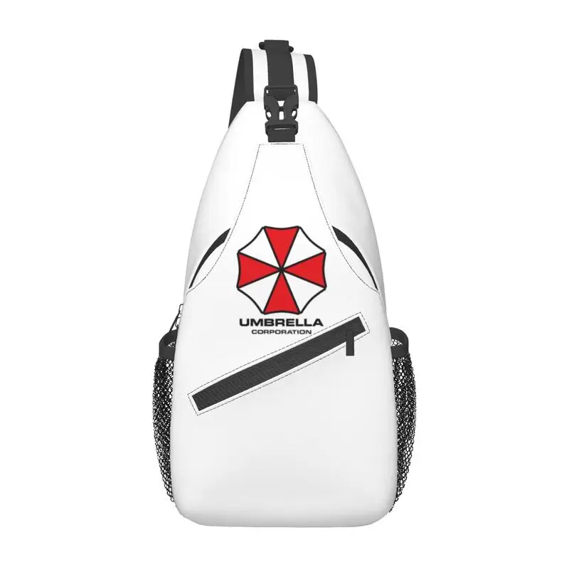 Mochila masculina crossbody sling, guarda-chuva casual, ombro de videogame, bolsa no peito para viajar, guarda-chuva