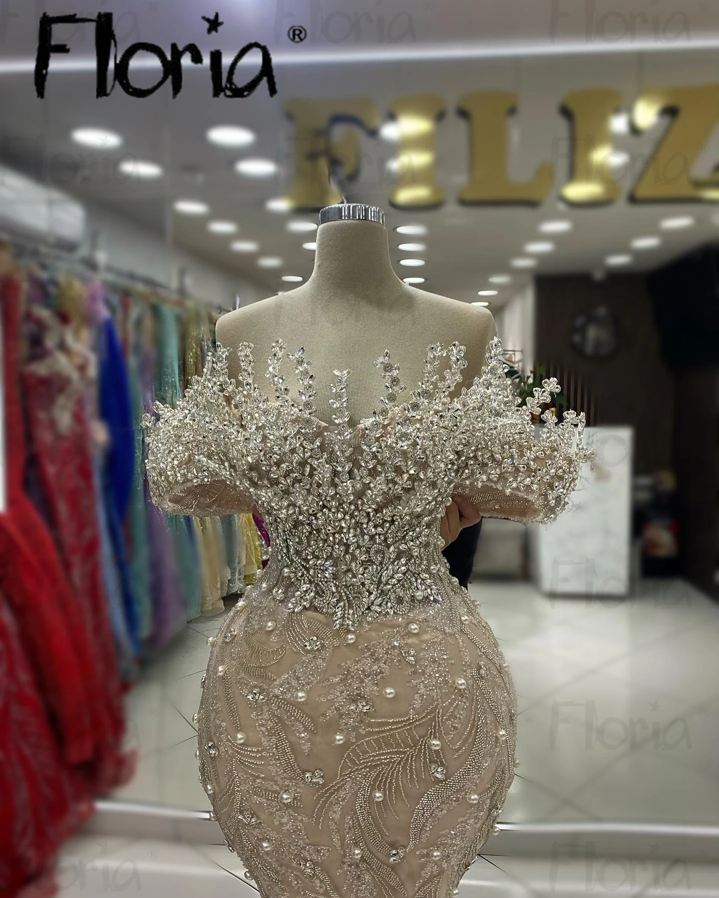 Vestido de noche de lujo dorado champán con sobrefalda, vestidos de fiesta de boda, vestidos de novia personalizados para ocasiones de Graduación