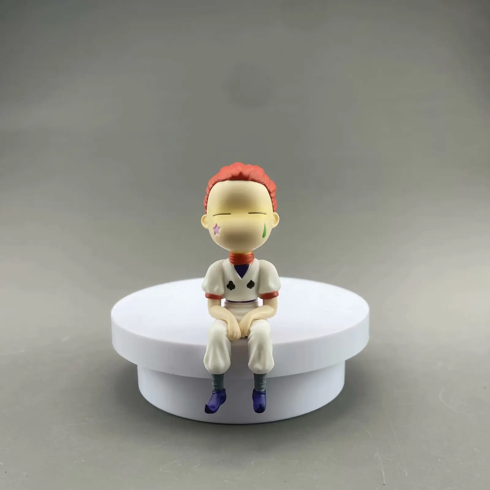 HUNTER × HUNTER GK Q Edition Hisoka Anime Figures steamed stuffed bun face sitting Position Model Desktop Decoration dolls Gifts