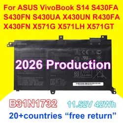 B31N1732 Laptop Battery For Asus VivoBook S14 S430FA S430FN S430UA X430UN R430FA X430FN X571G X571LH X571GT X571GD 11.52V 42Wh