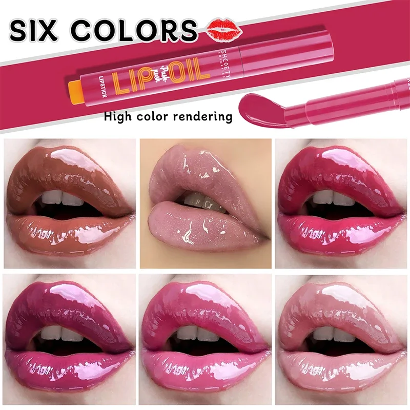 Jelly Pressed Lipstick Solid Gloss Lip Gloss Mirror Lip Glaze Multi-color Lipstick  Moisturizing Lip Balm Lip Skin Care Glaze