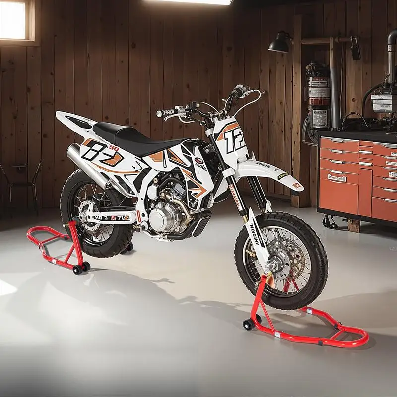 Vorder- und Hinterradständer, Motorrad-Hebeständer mit 385,6 kg Tragkraft, mit Doppelfedergabel, U+L-Hintergabel, Schwingarm, kompatibel mit den meisten Motorrädern von Yamaha, Honda, Kawasaki, Suzuki
