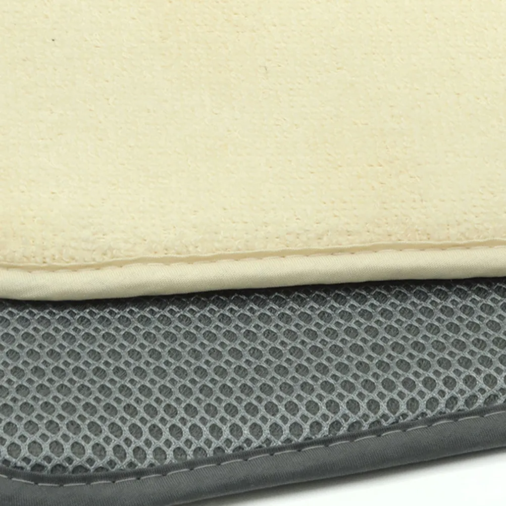 Superfine Fiber Beige Non-Slip Drying Mat Absorbent Fabric Countertop Drain Pad Multipurpose Tableware Dish Draining Pad Coaster