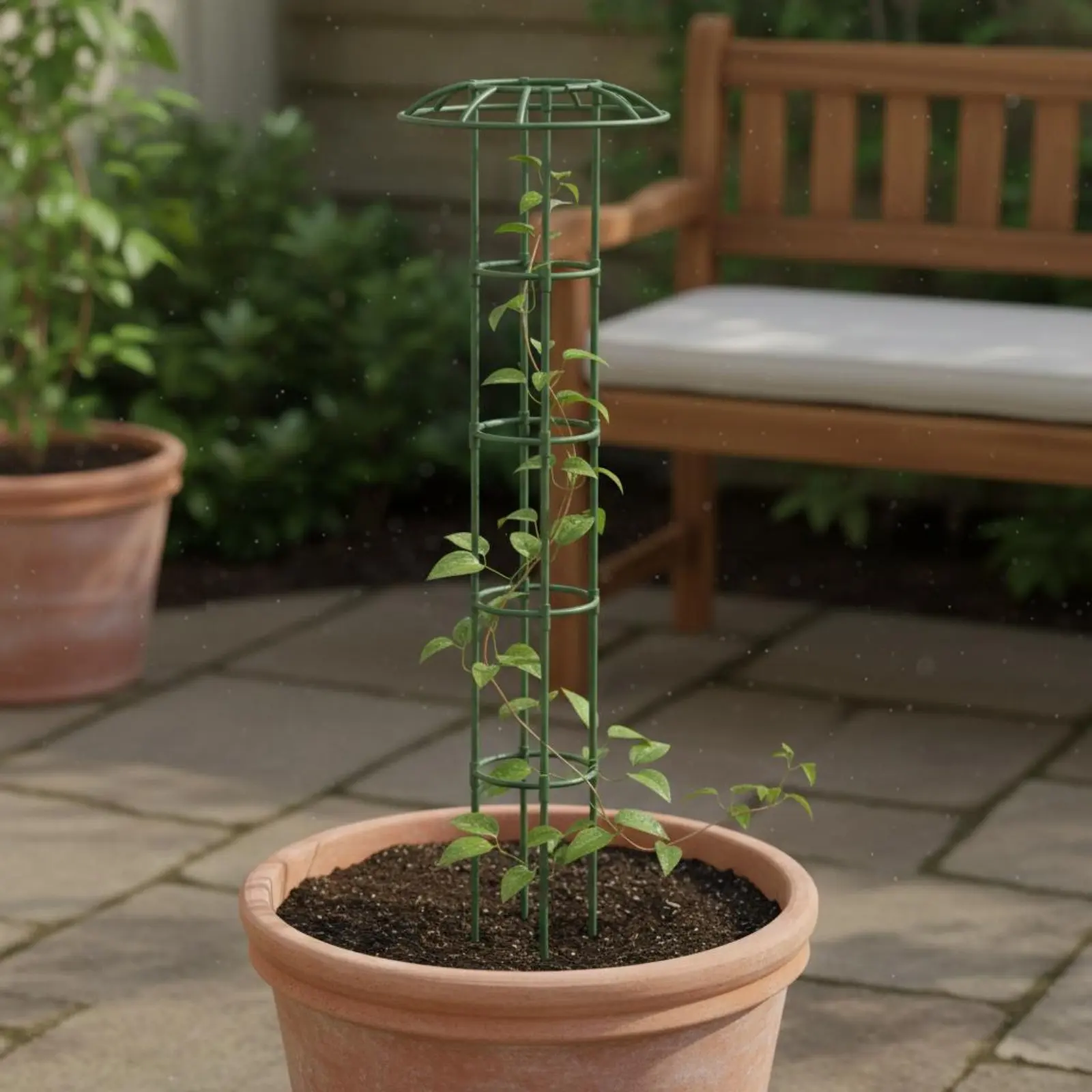 

Umbrella Trellis Outdoor Use Clematis Support Frame Obelisk Trellis Strong Metal Garden Supply Rust-Resistant for Potted Plants