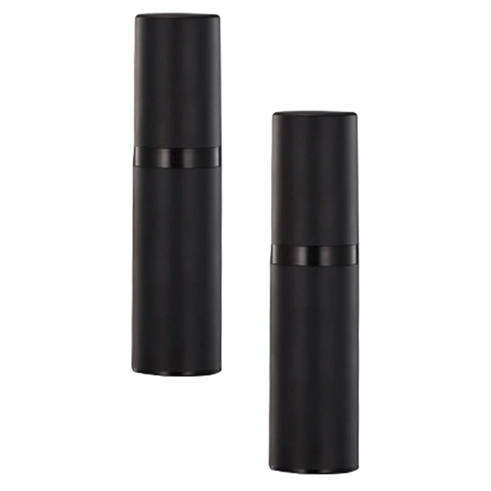

2 Pcs Black Vacuum Bottle Liquids Dispensers Container Empty Bottles Travel Spray Plastic Perfume