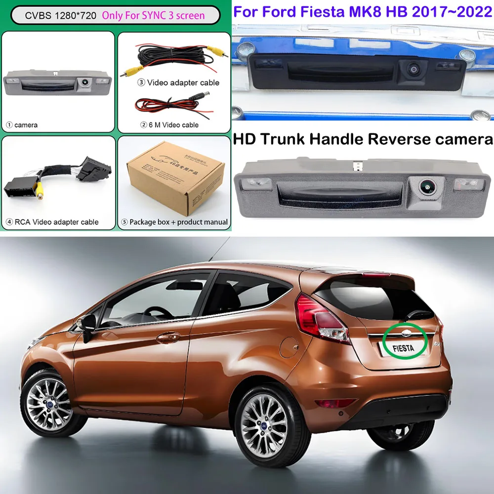 フォード-フィエスタ-mk8-hb-2017-2018-2019-2020-2021-2022-sync3-sync25対応-高品質-車載リアビューカメラ-トランクハンドル型バックカメラ