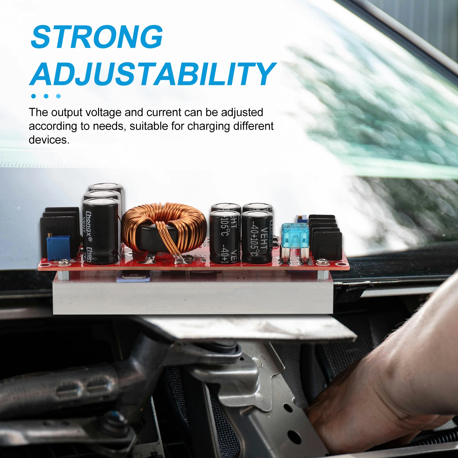 وحدة طاقة 1200 وات، منظم دفعة متعدد الاستخدام، مثبت جهد تيار مستمر مدمج، صناعة متقنة، وحدة متعددة الاستخدامات سهلة التكامل