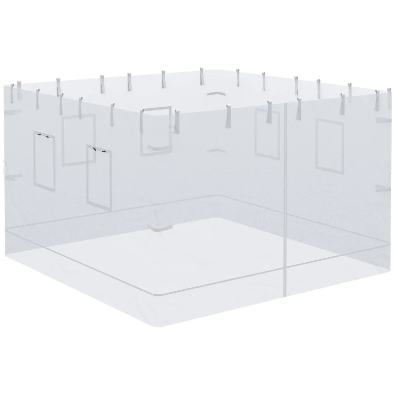 

Pop up Canopy Walls, Universal Replacement Netting, Set of 4 Mesh Screen Sidewalls, Patio Netting with 6 Service Windows and