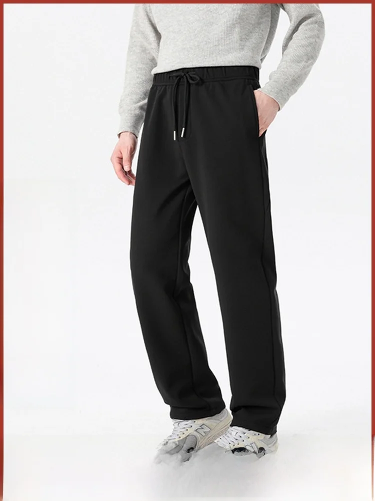 

Антистатические мужские повседневные брюки Fce на подкладке, свободные брюки прямого кроя, антистатические осенне-зимние брюки для мужчин