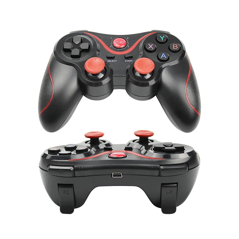 Wireless Joystick Gamepad Game Controller bluetooth BT3.0 Joystick T3 X3 For PS3/Android Mobile Phone Tablet TV Box Holder GP004