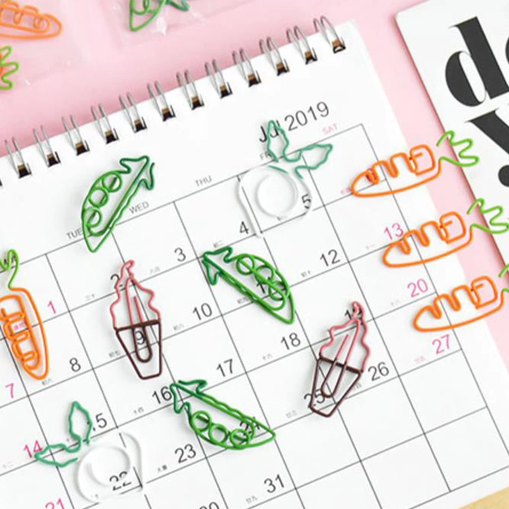

10PCS Ice Cream Paper Clips Cute Coloured Metal Clamp Holder Office School Supplies Bookmarks Notebook Calendar Markers