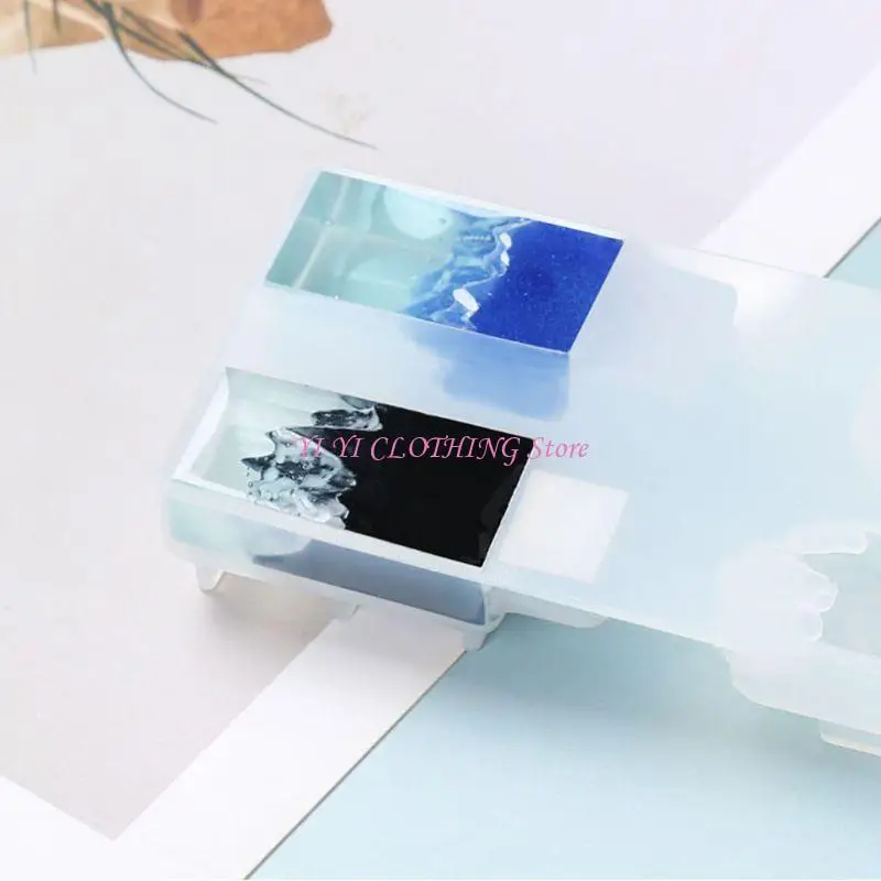 N5KF Epoxy Resin Molds USB Snow Mountain Molds Silicone Molds USB Flash Drive