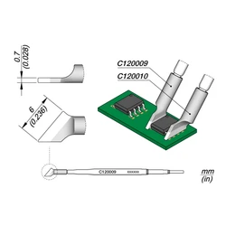 1 Piece C120-009 Soldering Iron Tip For JBC Work With Micro Tweezer PA120