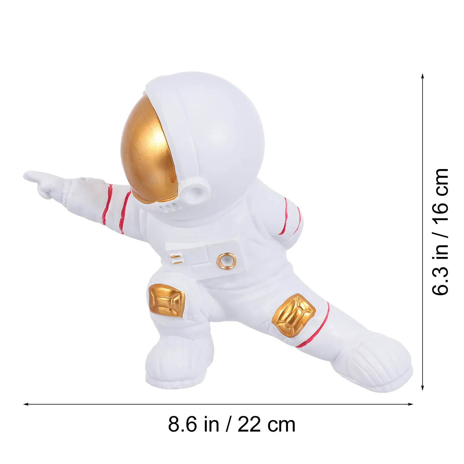 

Astronaut naments Desktop Resin Decoration Indoor Outdoor Sculpture Cartoon Piggy Lightweight Easy to Move Use Exquisite Design
