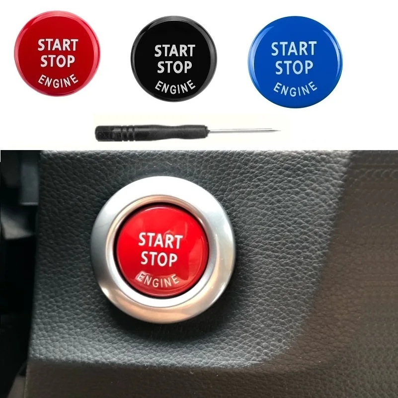 Car Engine Start Button Replace Cover Stop Switch Accessories Button for BMW X1 X5 X6 E71 Z4 E89 3 5 Series E90 E91 E60 E87