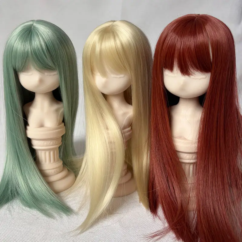 วิกผมตุ๊กตา 1/3 1/4 1/6 สำหรับตุ๊กตา BJD ขนาด 60/45/30 ซม. ผมยาวตรง มีหน้าม้า ของเล่นแต่งตัว ของเล่นบ้านตุ๊กตา อุปกรณ์เสริมตุ๊กตา (ไม่รวมตุ๊กตา)