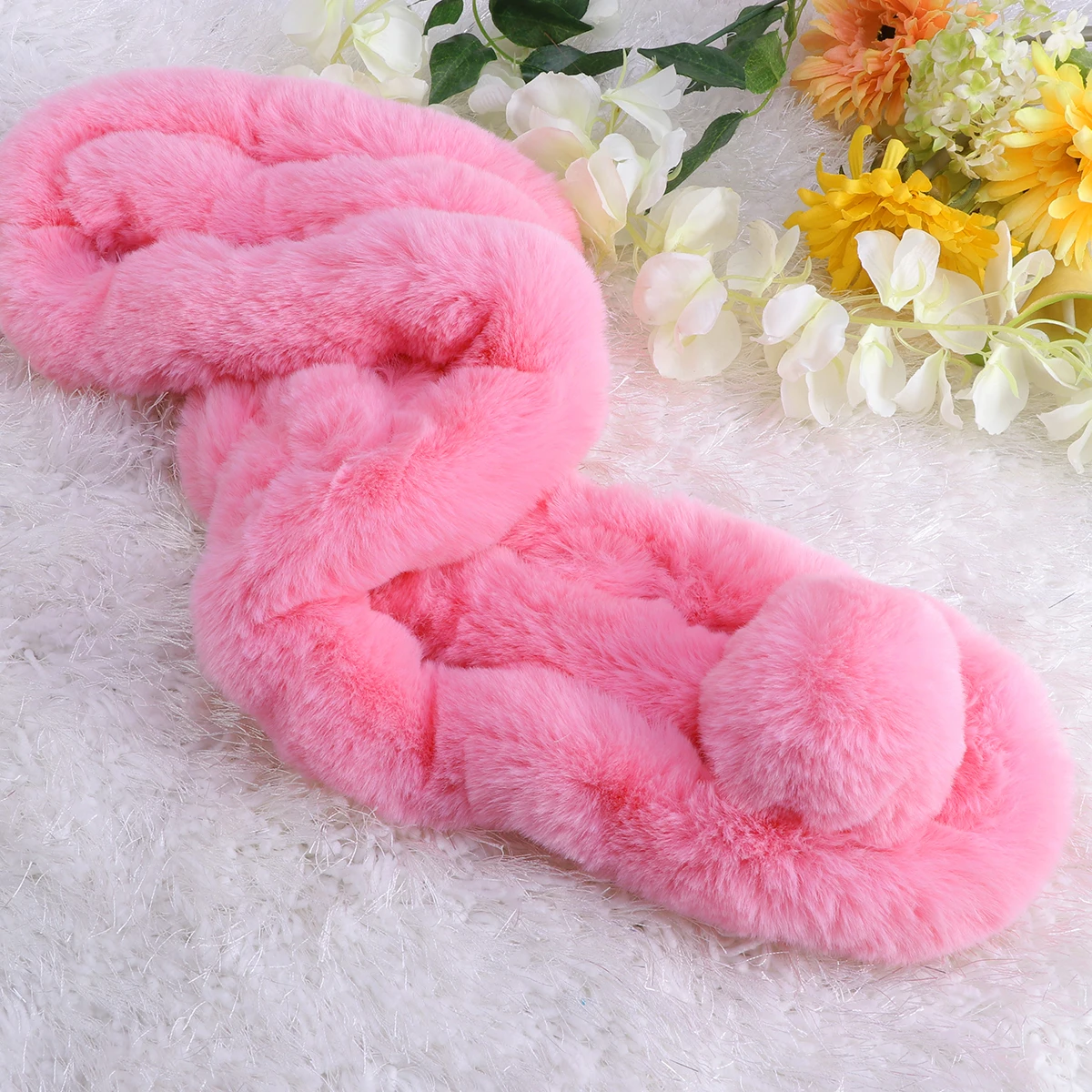 

Warm For Women Soft Faux Winter For Women Scarf Lightweight Travel Evening Party Wrap Scarf Gift (Pink)