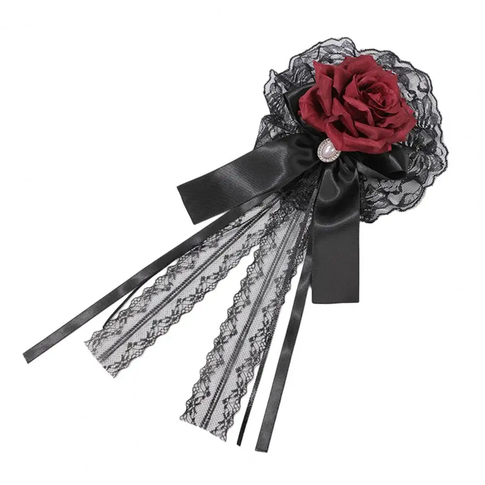 Vintage Lace Hair Accessories Rose Bow Hair Clip Lace Pearl Hairpin Lolita Rose Bowknot Accessory for Women Bride for Women