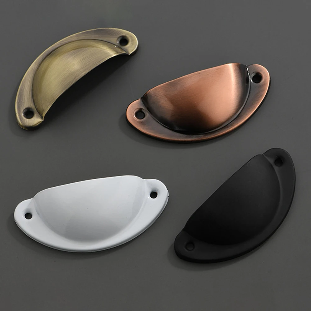 Accessori per maniglie per cassetti nuovissime e squisite di alta qualità in ferro 4 pezzi 8 viti Decorazione domestica per cassetti antichi