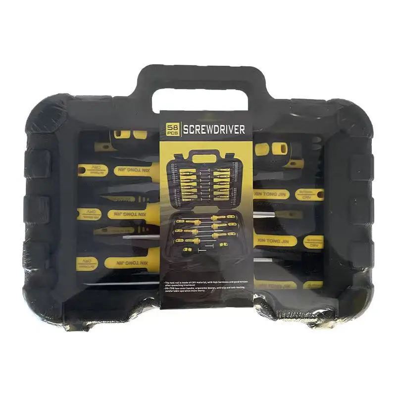 58PCS IN 1 Hexagonal Wrench Screwdriver Bits Set With S2 Alloy Steel Extension Bit Adapter Kit Repair Tools with Storage Box