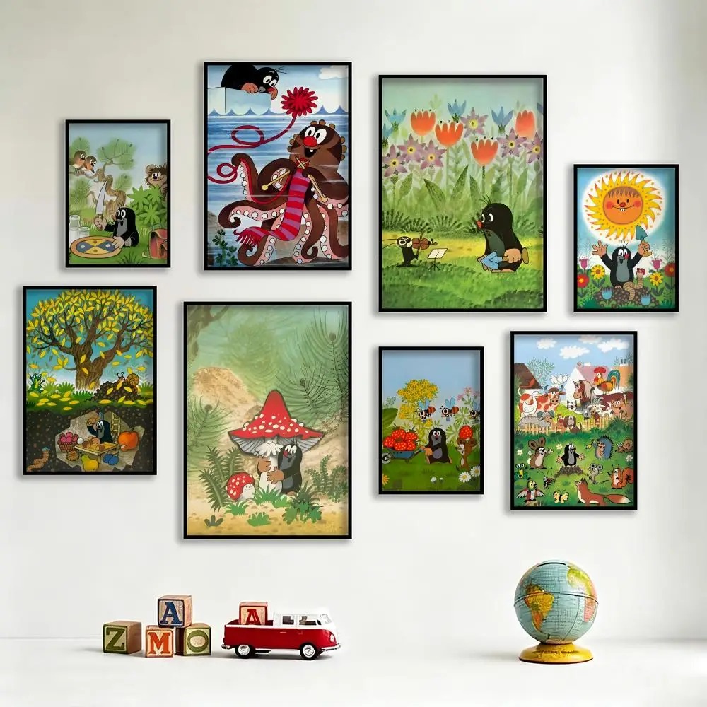 Cartoon T-The L-Little M-Mole Poster Artistic Stylish Wall Art for Home Office Bar Decor Living Room Hot Reusable