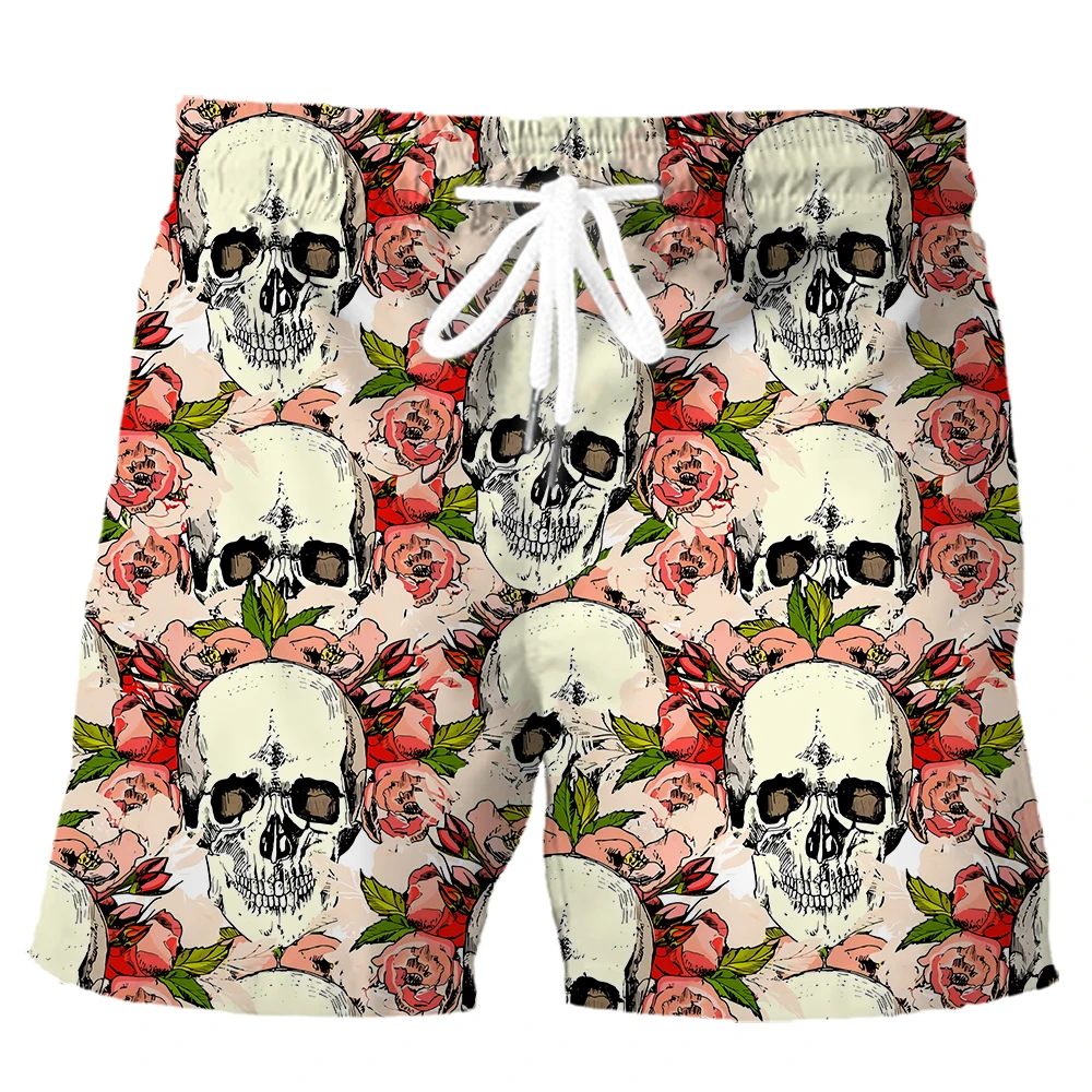 HX Fashion Men Shorts Hawaii Tropical Plants Leaves Flowers 3D Printed Board Shorts Summer Casual Sports Pants Men Clothing